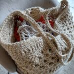 Très grand sac cabas “granny square” en ficelle de jute fait main confectionné au crochet