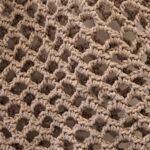 Petit sac “filet” beige lurex fait main confectionné au crochet